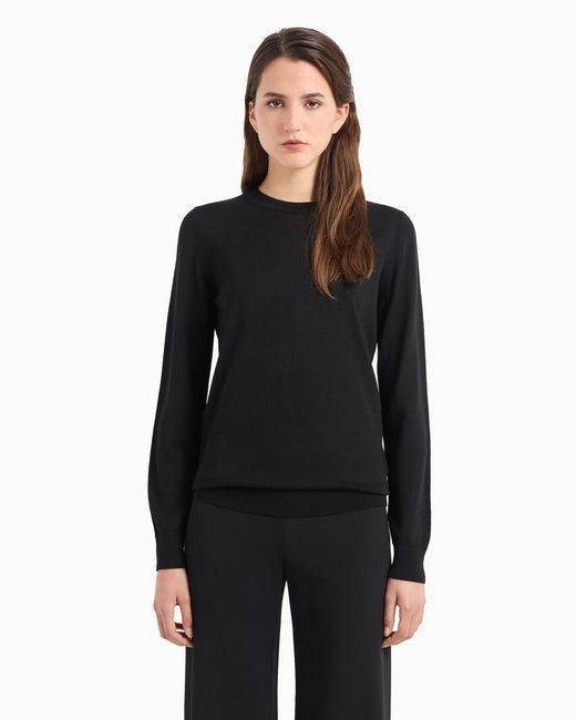 Emporio Armani Black Crew Neck Jumper