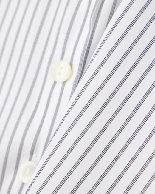 Emporio Armani White Striped Jacquard Shirt