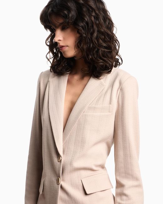 Giacca Monopetto di Emporio Armani in Natural