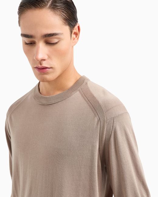 Maglia di Emporio Armani in Natural da Uomo