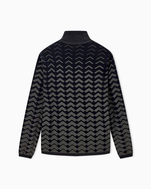 Emporio Armani Blue Turtleneck Sweater for men