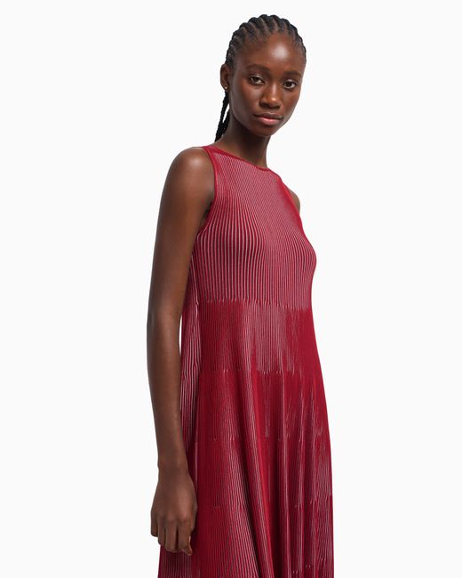 Emporio Armani Red Ärmelloses Kleid