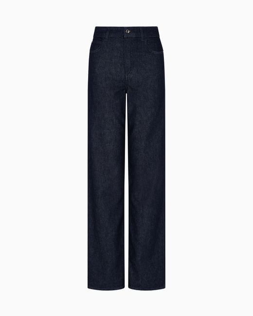 Vaqueros J4B De Cintura Media Alta Y Pernera Recta De Denim De 11,5 Onzas Emporio Armani de color Blue