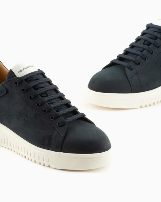 Emporio Armani Black Sneaker With Knurled Soles for men