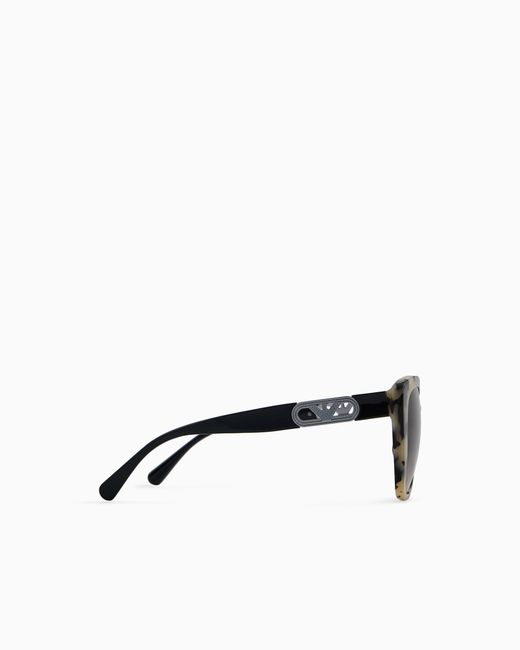 Emporio Armani Gray Butterfly-Shaped Sunglasses