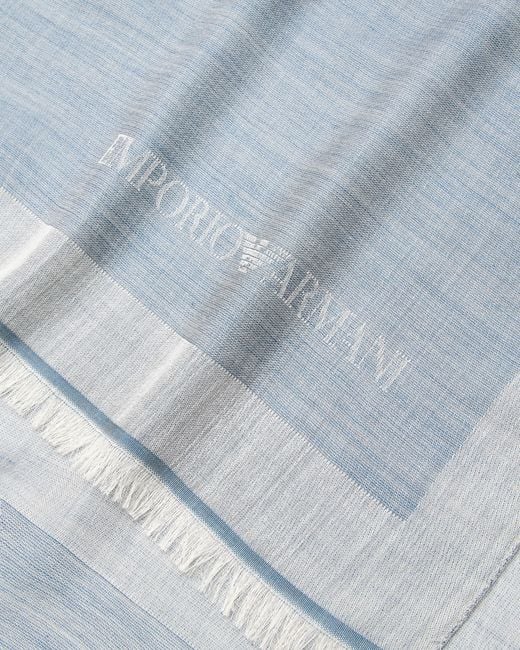 Estola En Mezcla De Lana Y Seda Emporio Armani de hombre de color Blue