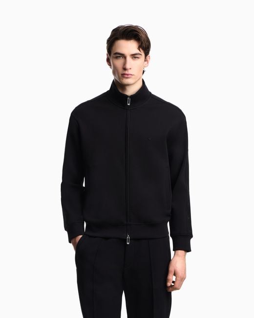 Emporio Armani Black Full-Zip Sweatshirt for men