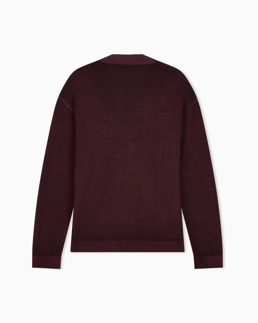 Emporio Armani Purple Cardigan for men
