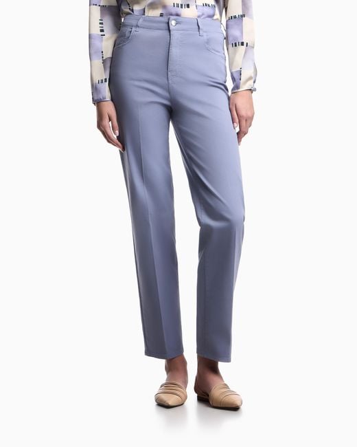 Emporio Armani Blue J3H Regular-Fit Trousers