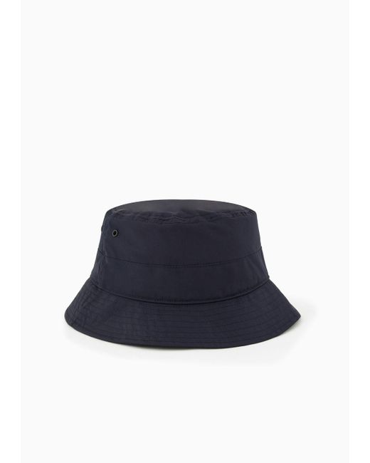 Emporio Armani Blue Travel Essentials Nylon Cloche Hat for men