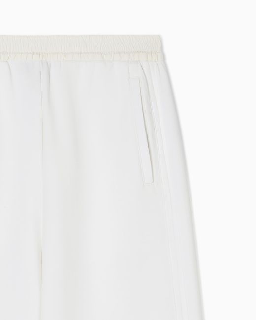 Emporio Armani White Travel Essentialss Double-Jersey Trousers