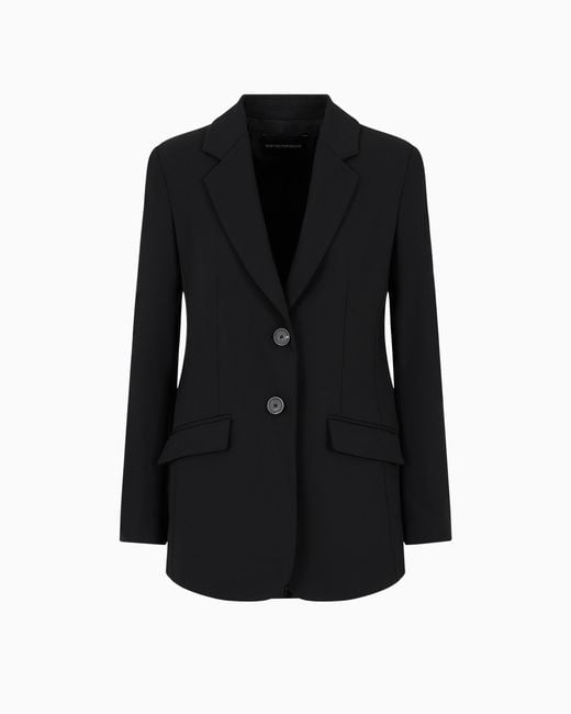 Emporio Armani Black Jacket With Lapels