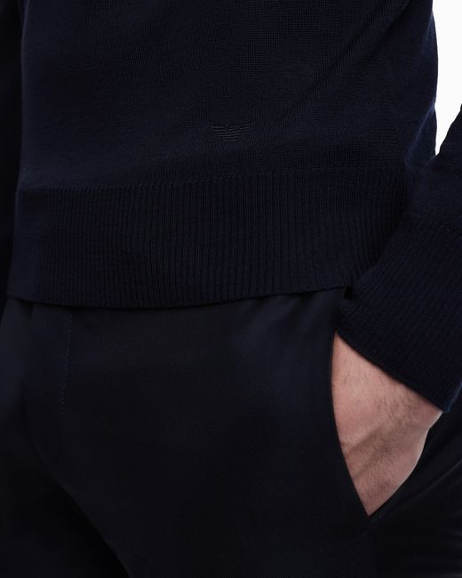 Emporio Armani Blue Pullover Essential for men