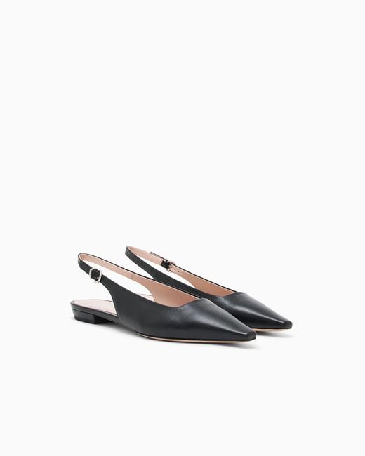 Emporio Armani White Ballet Flat