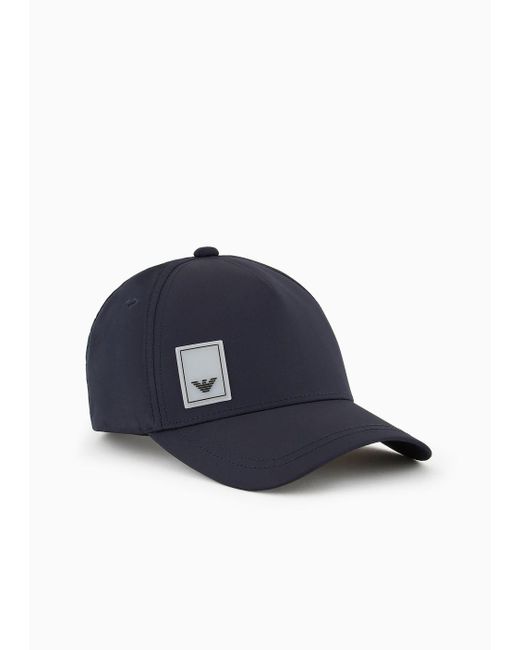Cappello Da Baseball In Nylon Travel Essential di Emporio Armani in Blue da Uomo