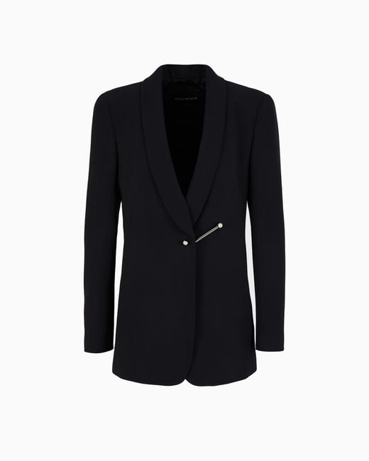 Emporio Armani Blue Jacket With Collar