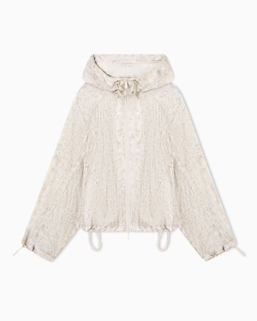 Emporio Armani White Hooded Blouson
