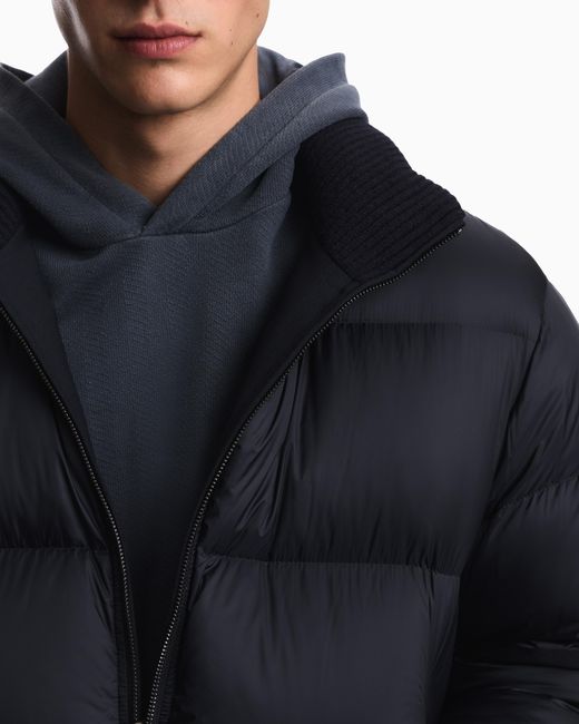 Emporio Armani Blue Down Jacket for men