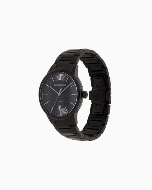 Emporio Armani Black Swiss Made Automatic Stainless Steel Watch for men