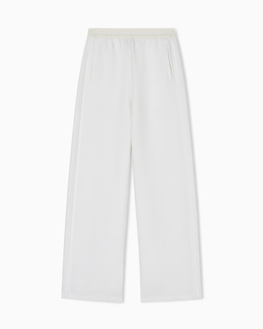 Emporio Armani White Travel Essentialss Double-Jersey Trousers