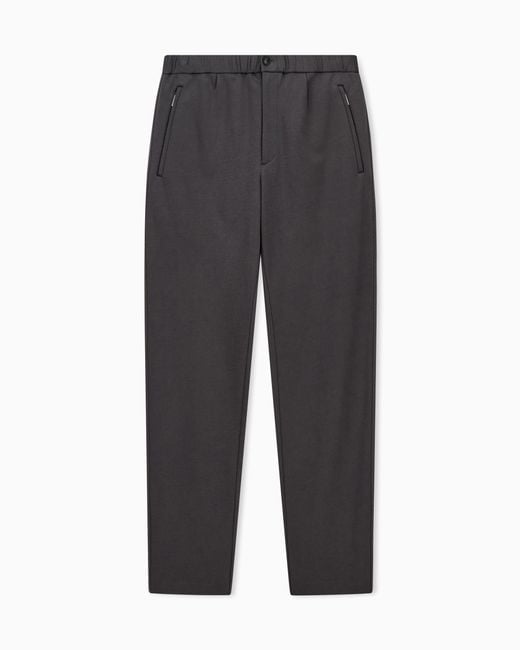 Emporio Armani Gray Jersey Pants for men