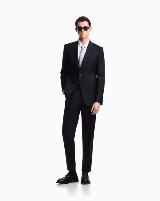 Emporio Armani Blue Single-Breasted Suit for men