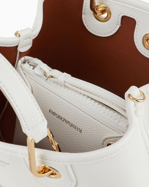 Emporio Armani White Shopper Bag With Pouch And Adjustable Strap Essential