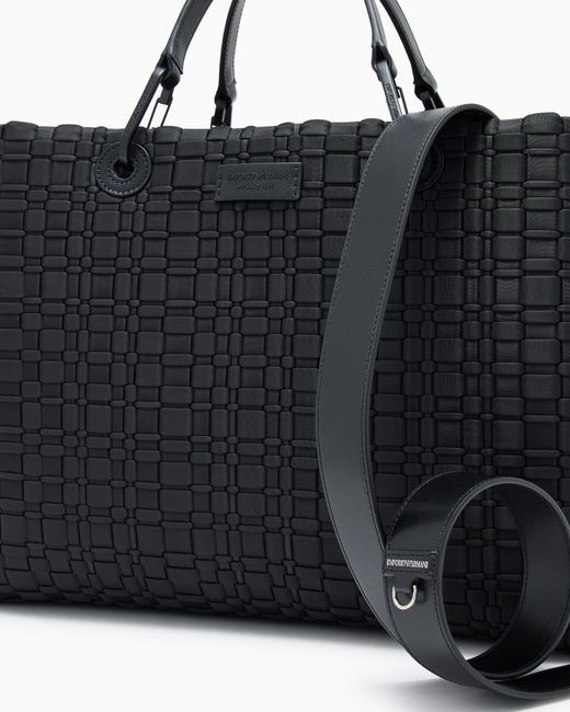 Emporio Armani Black Myea Medium Shopper Bag