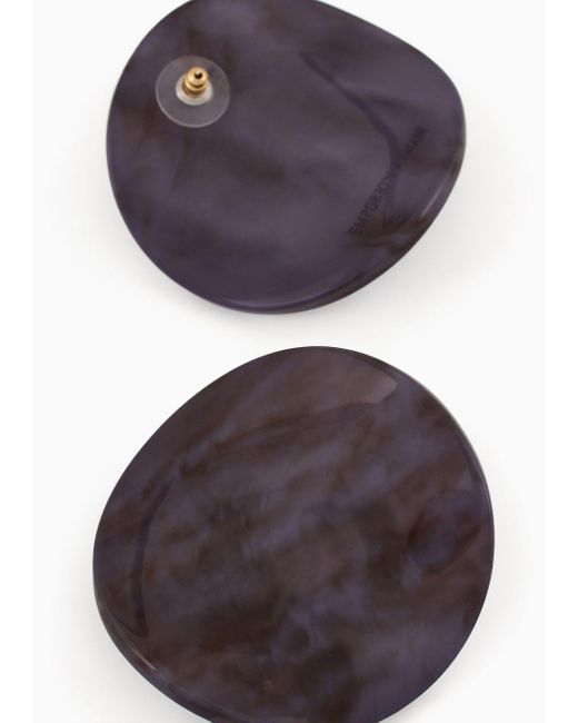 Emporio Armani Purple Oversize Round Multicoloured Earrings