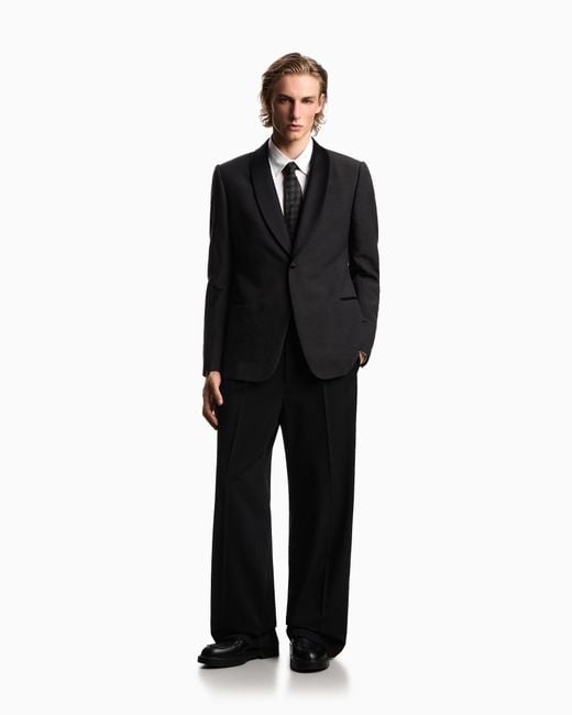 Emporio Armani White Stretch Pima Cotton Shirt for men