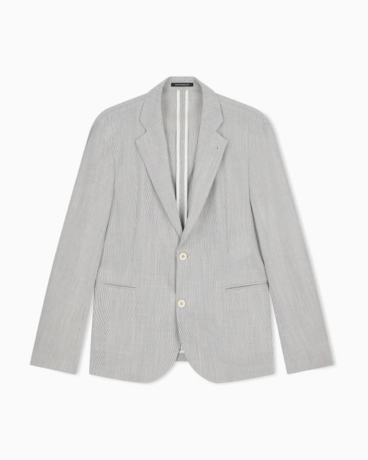 Emporio Armani Gray Unlined Blazer for men