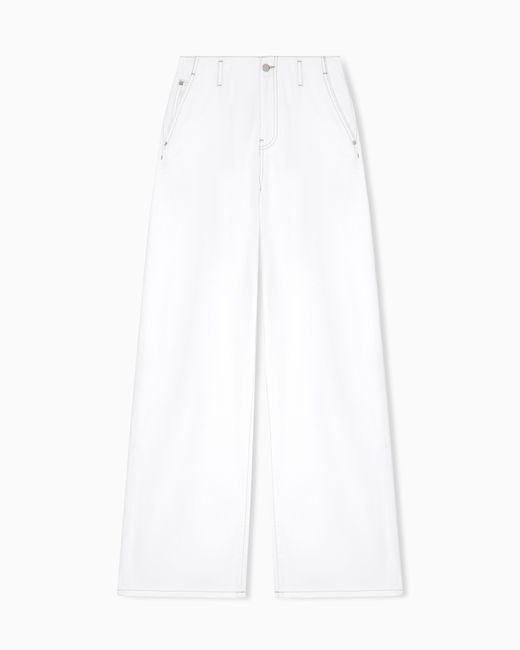 Emporio Armani White J2H Relaxed-Fit Jeans