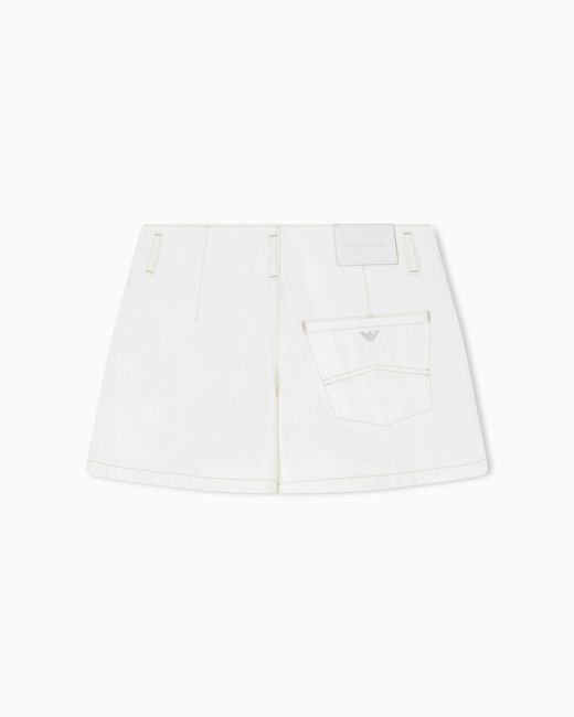Emporio Armani White Regular-Fit Shorts
