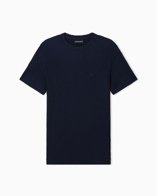 Emporio Armani Blue Crewneck T-Shirt for men