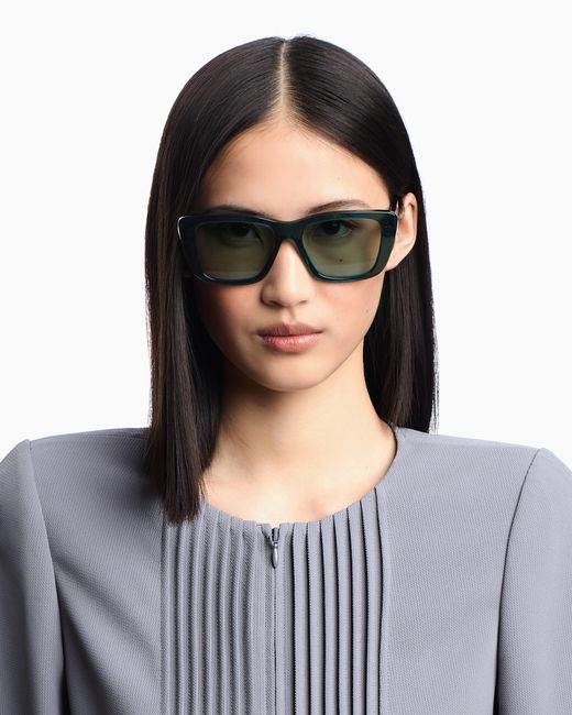 Gafas De Sol Estilo Ojo De Gato Para Mujer Emporio Armani de color Green