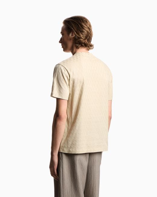 Emporio Armani Natural Jacquard Jersey Jumper for men