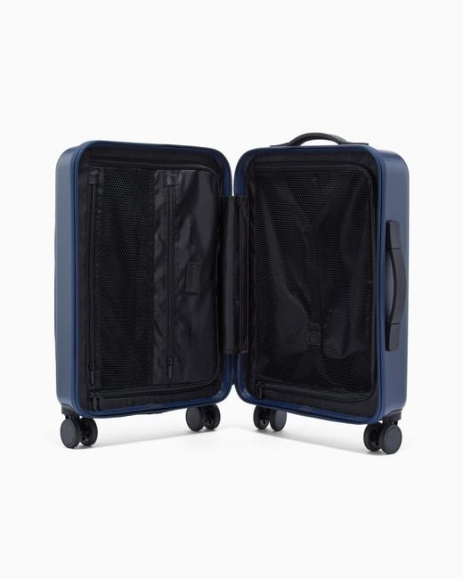 Trolley De Cabine En Abs Avec Détail Saffiano Et Plaquette Aigle Emporio Armani pour homme en coloris Blue