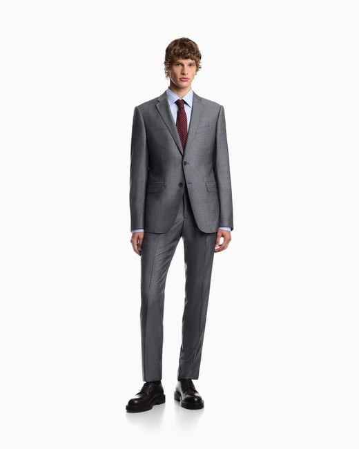 Emporio Armani Gray Lined Suit for men
