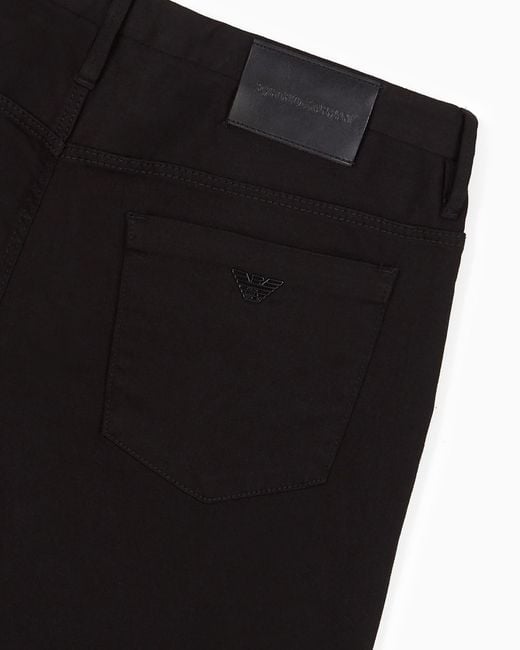 Vaqueros J11 Slim Fit En Cómodo Denim Extra Cómodo De Mezcla De Modal Emporio Armani de hombre de color Black