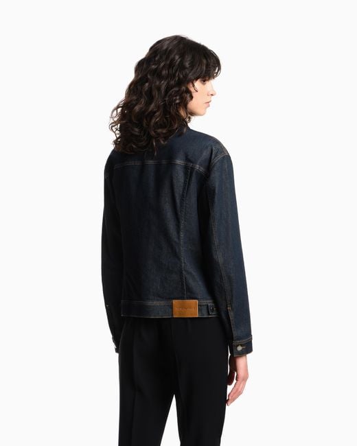 Emporio Armani Blue Rinsed Denim Jacket