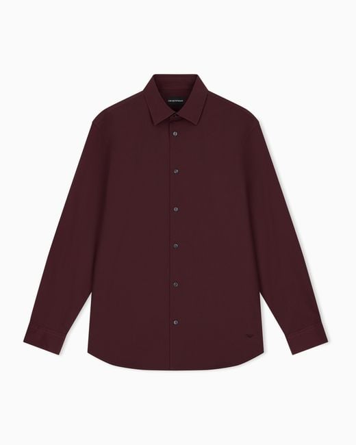 Emporio Armani Purple Regular Fit Shirt for men
