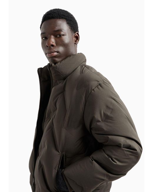 Emporio armani black down eagle jacket sales