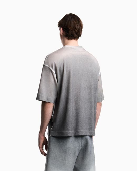 Emporio Armani Gray Oversized T-Shirt for men