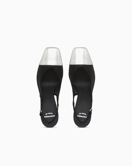 Emporio Armani White Slingback Heels