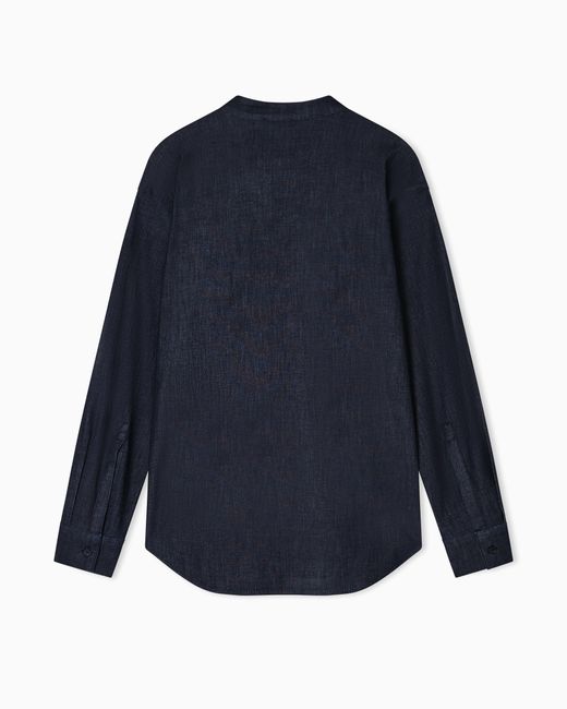 Emporio Armani Blue Guru Collar Shirt