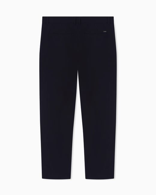 Emporio Armani Blue Polyamide Trousers for men