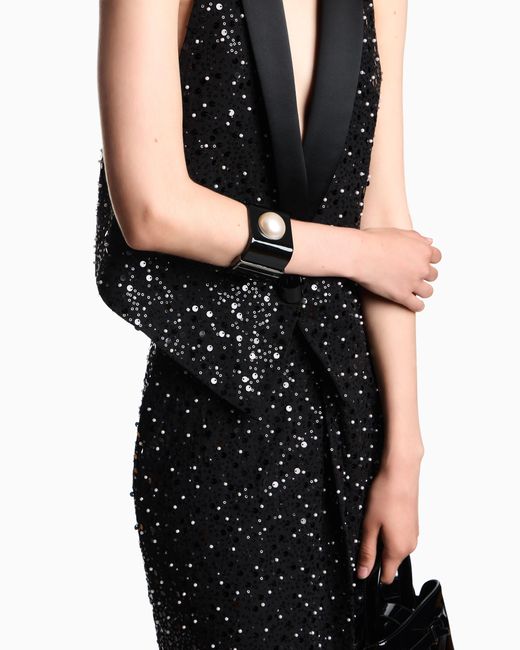 Emporio Armani Black Armreif Mit Element