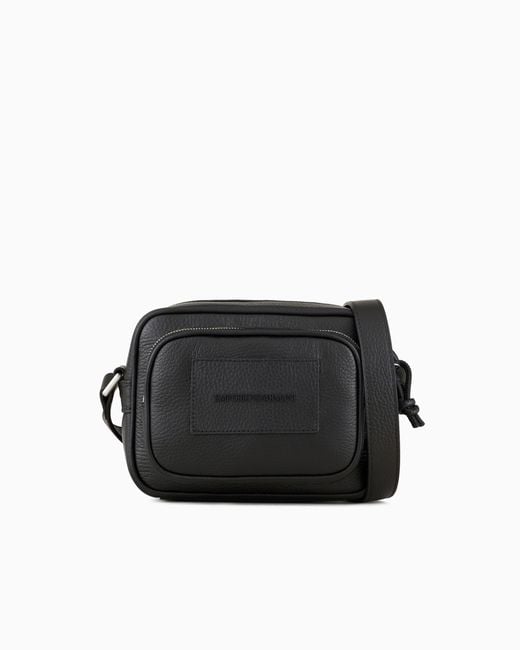 Emporio Armani Black Shoulder Strap Camera Case Essential for men
