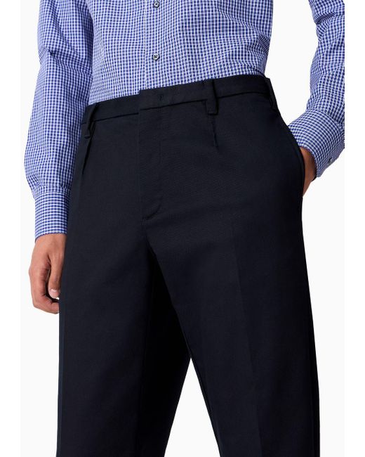 Emporio Armani Blue Casual Trousers for men
