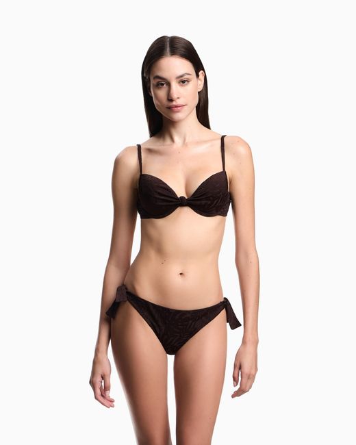 Emporio Armani Black Bikini With Push-Up Bra